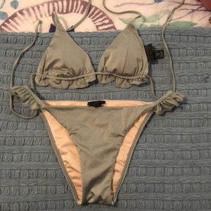 LA Hearts Olivie Green Bikini Set